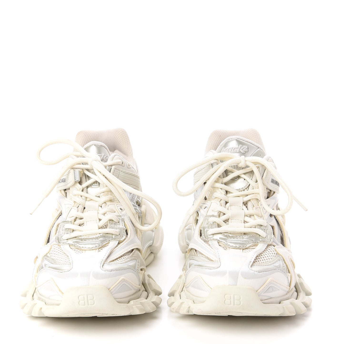 Rubber Mesh Womens Track.2 Open Sneakers 40 White