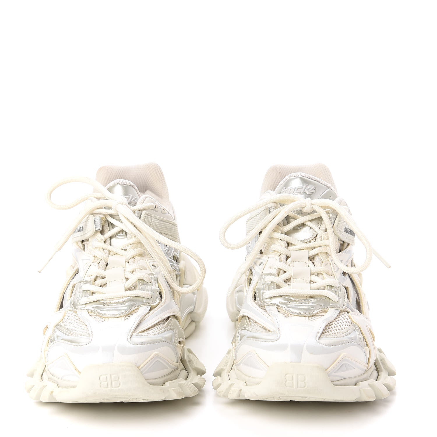 Balenciaga Rubber Mesh Womens Track.2 Open Sneakers 40 White 2 of 8