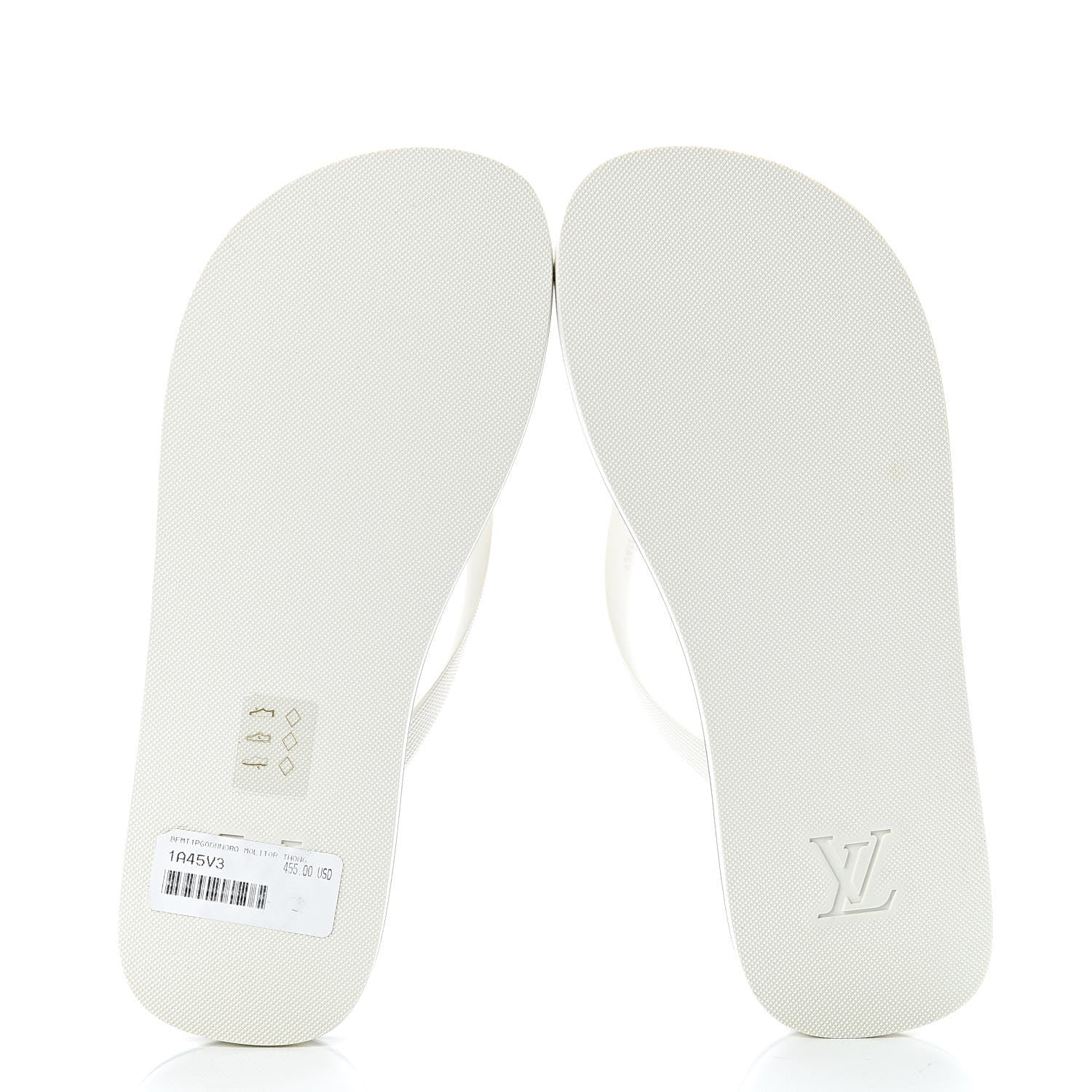 Louis Vuitton Rubber Molitor Thong Sandals 8 White 5 of 9