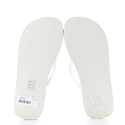 Louis Vuitton Rubber Molitor Thong Sandals 8 White 5 of 9