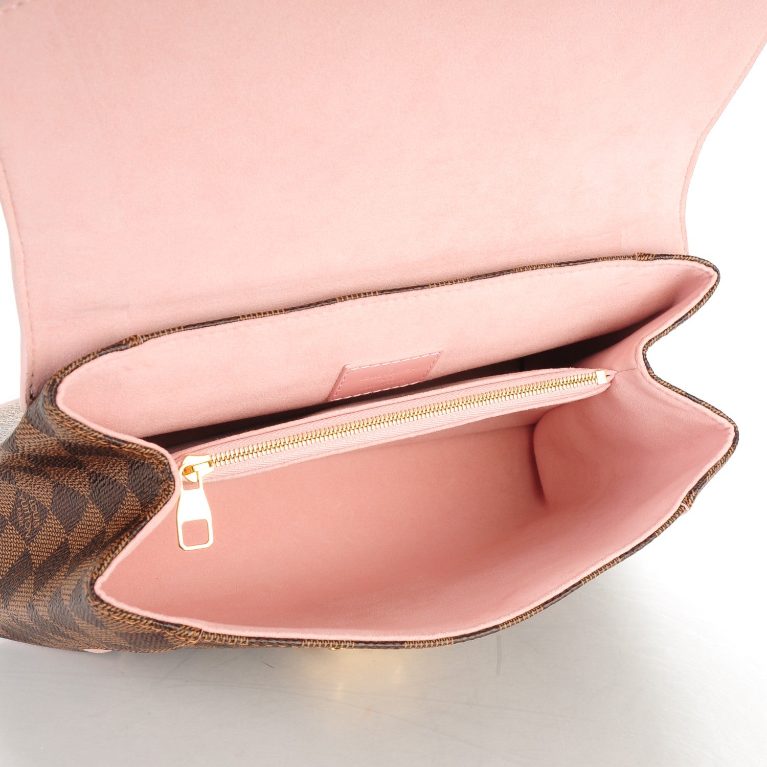 Louis Vuitton Damier Ebene Caissa Clutch Rose Ballerine 5 of 7