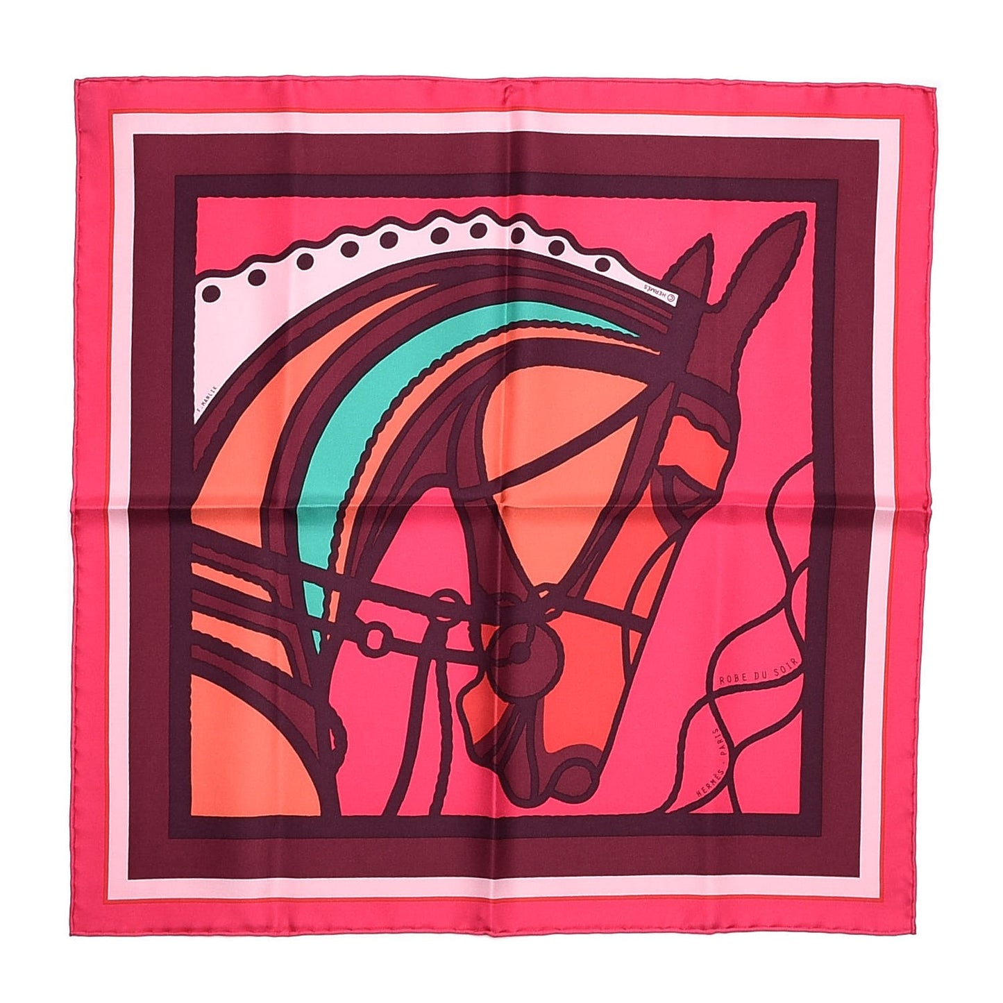 Silk Robe Du Soir Pop Pocket Square Rose Indien Rouge Vert