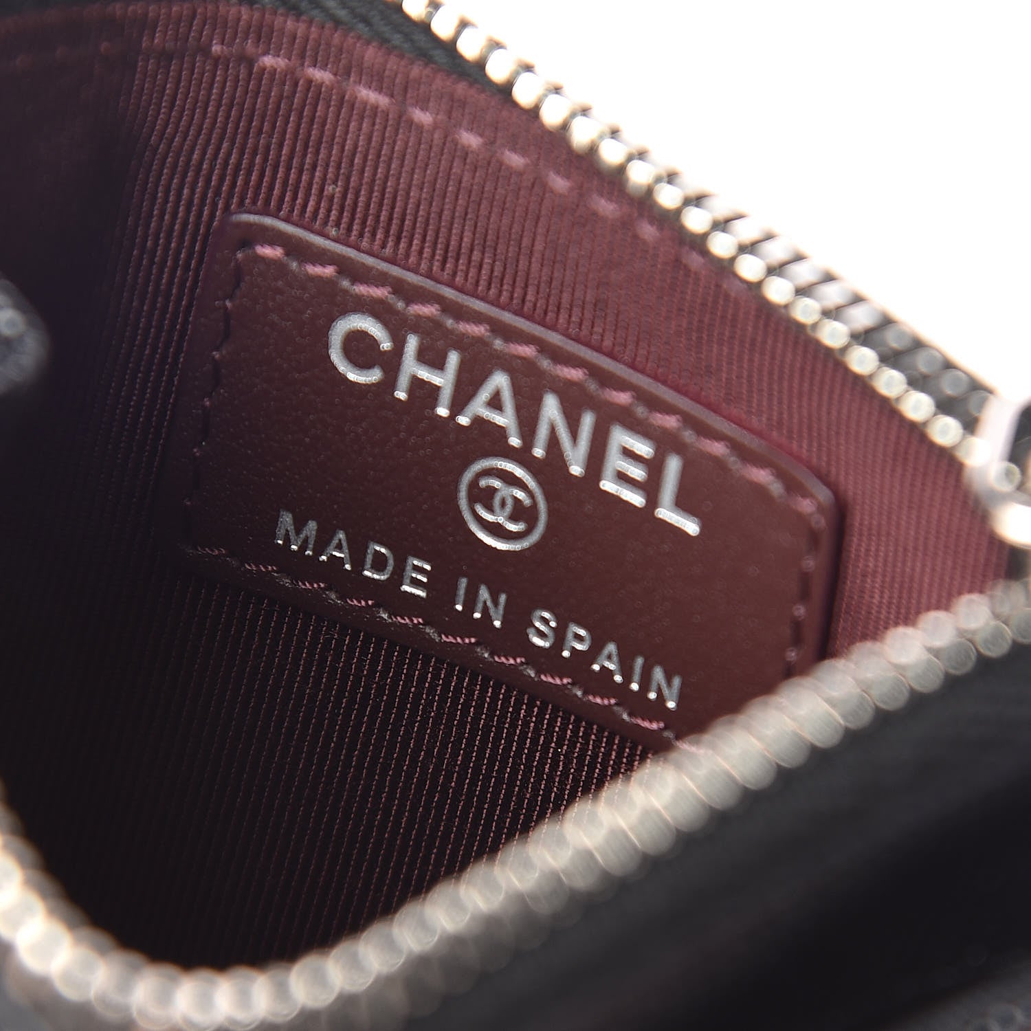 Chanel Caviar Quilted CC Zip Card Holder Black 6 of 8