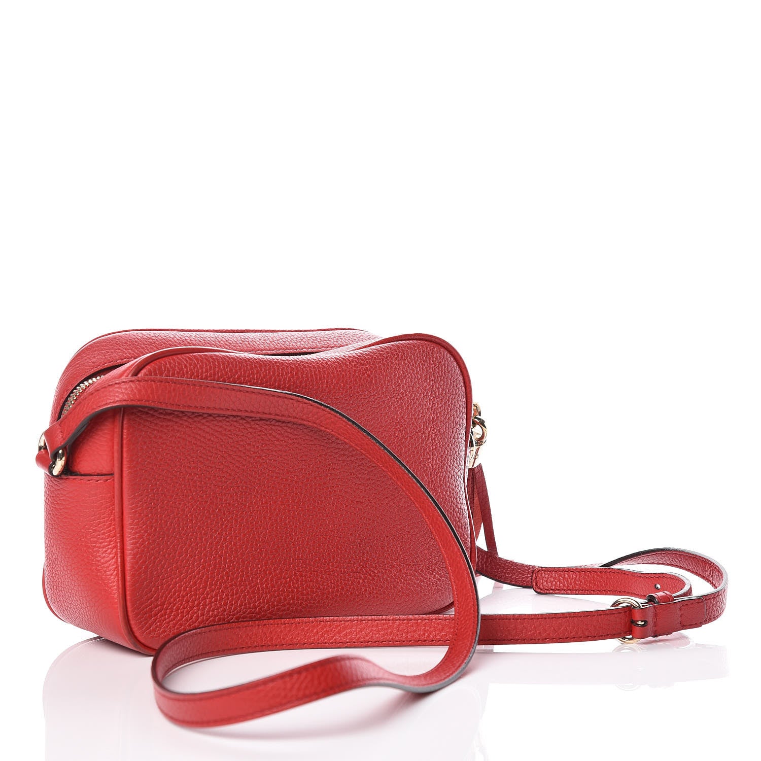 Gucci Pebbled Calfskin Small Soho Disco Bag Tabasco Red 3 of 11