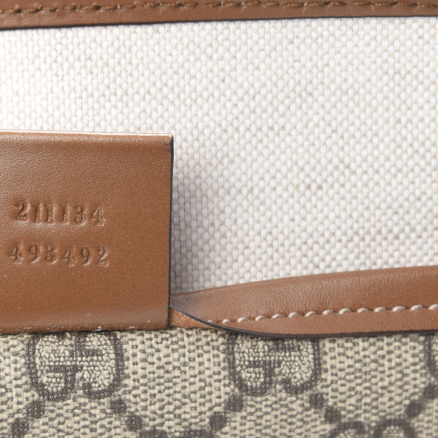 GG Plus Monogram Medium Signature Web Loop Tote Brown