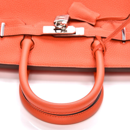 Hermes Taurillon Clemence Birkin 30 Orange Poppy 21 of 33