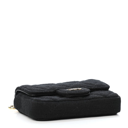 Chanel Jersey Quilted Flap Chain Waist Bag Black 3 of 4
