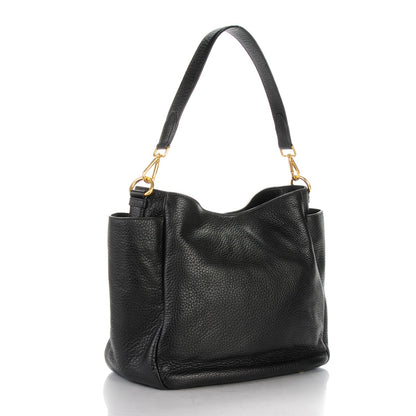 Prada Vitello Daino Side Pocket Hobo Nero Black 3 of 9