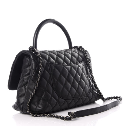 Chanel Caviar Quilted Small Coco Handle Flap Black 2 of 7