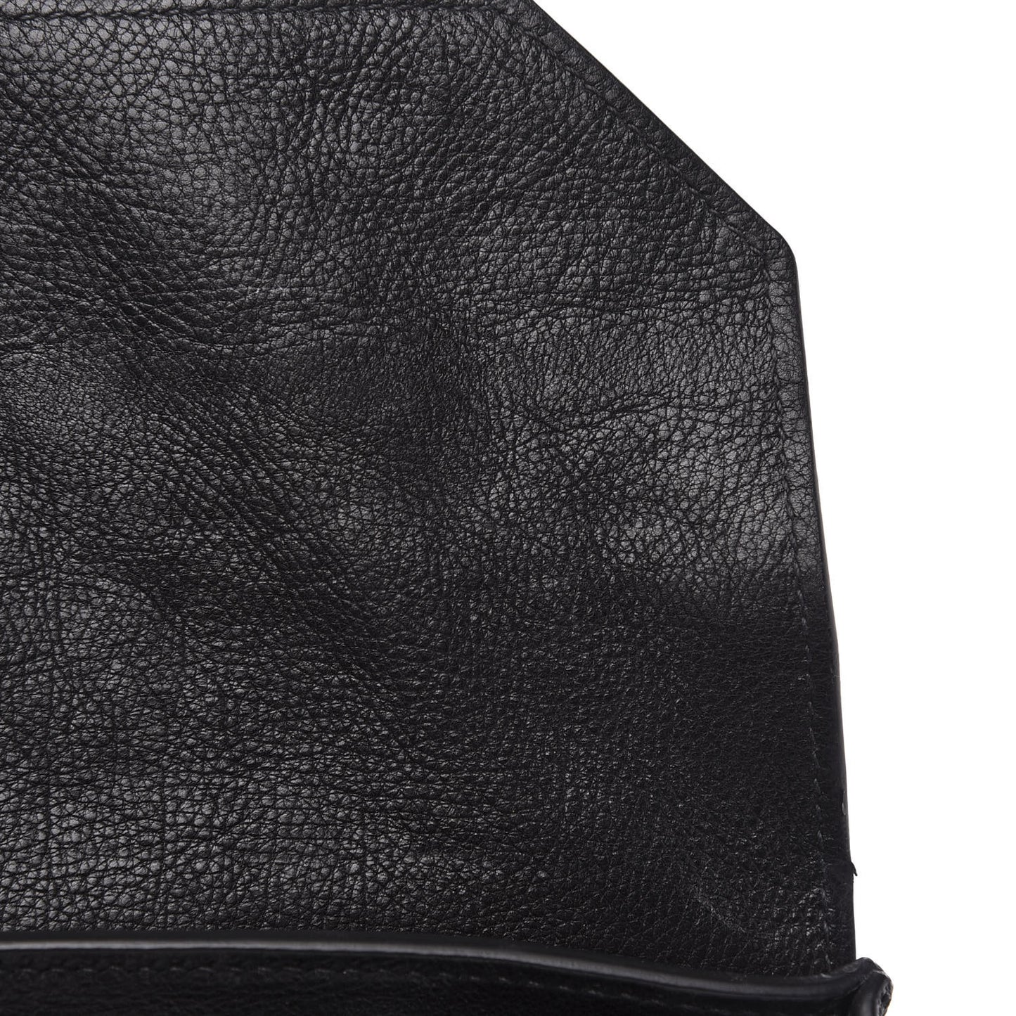 Glace Calf Large Twin Pocket Tote Naturale Black