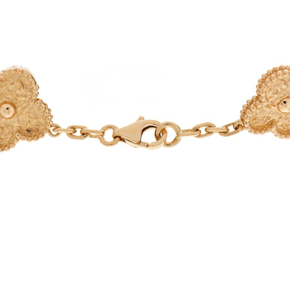 Van Cleef & Arpels 18K Yellow Gold 10 Motifs Vintage Alhambra Necklace 5 of 5