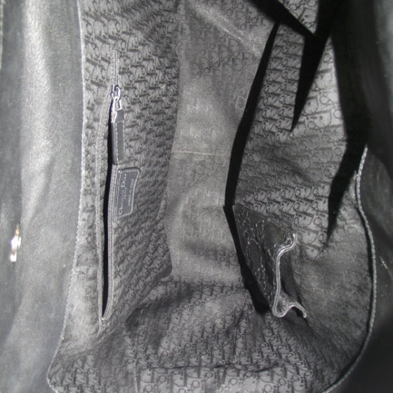 Christian Dior Lambskin Cannage Stitched Hobo Black 7 of 11