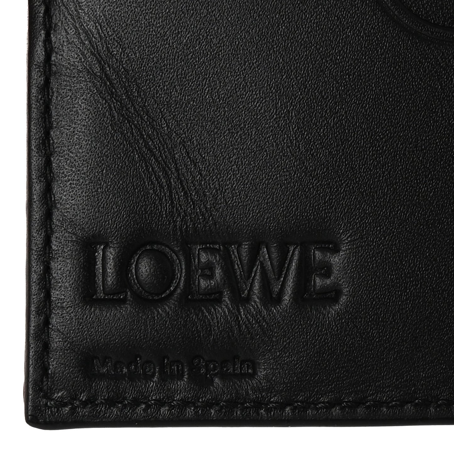 Textured Calfskin Long Horizontal Wallet Black