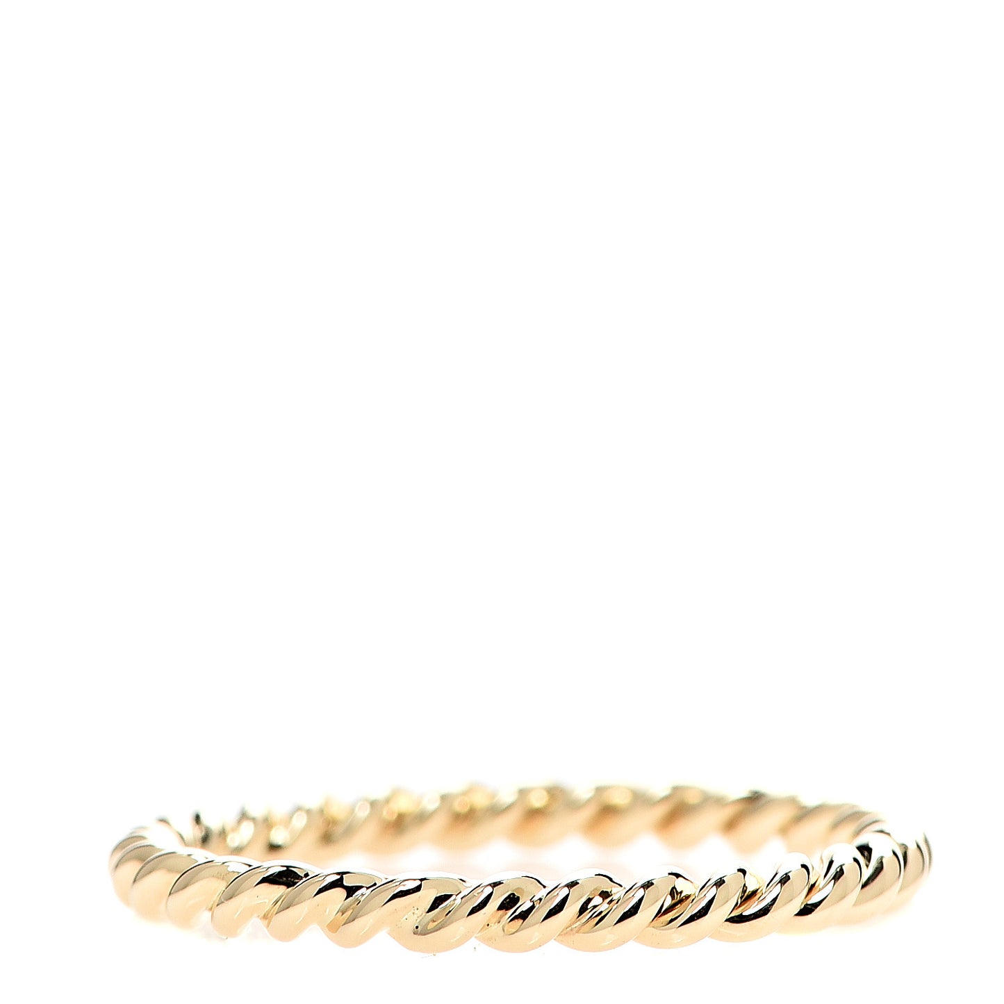 18K Yellow Gold Narrow Twist Ring 58 8.5