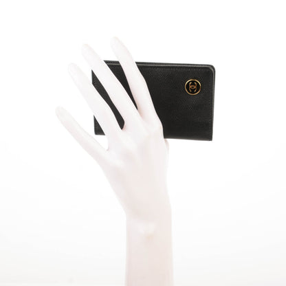 Chanel Grained Calfskin Small CC Button Pocket Agenda Cover Black 2 of 7