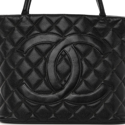 Chanel Caviar Quilted Medallion Tote Black 8 of 10