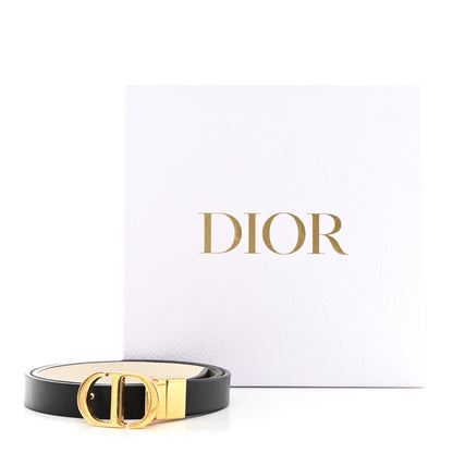 Christian Dior Calfskin 30 Montaigne Reversible Belt 70 28 Black Multicolor 6 of 6
