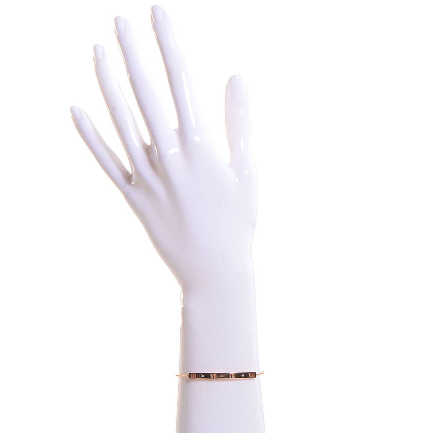 18K Rose Gold Diamond Atlas Bar Pierced Bracelet