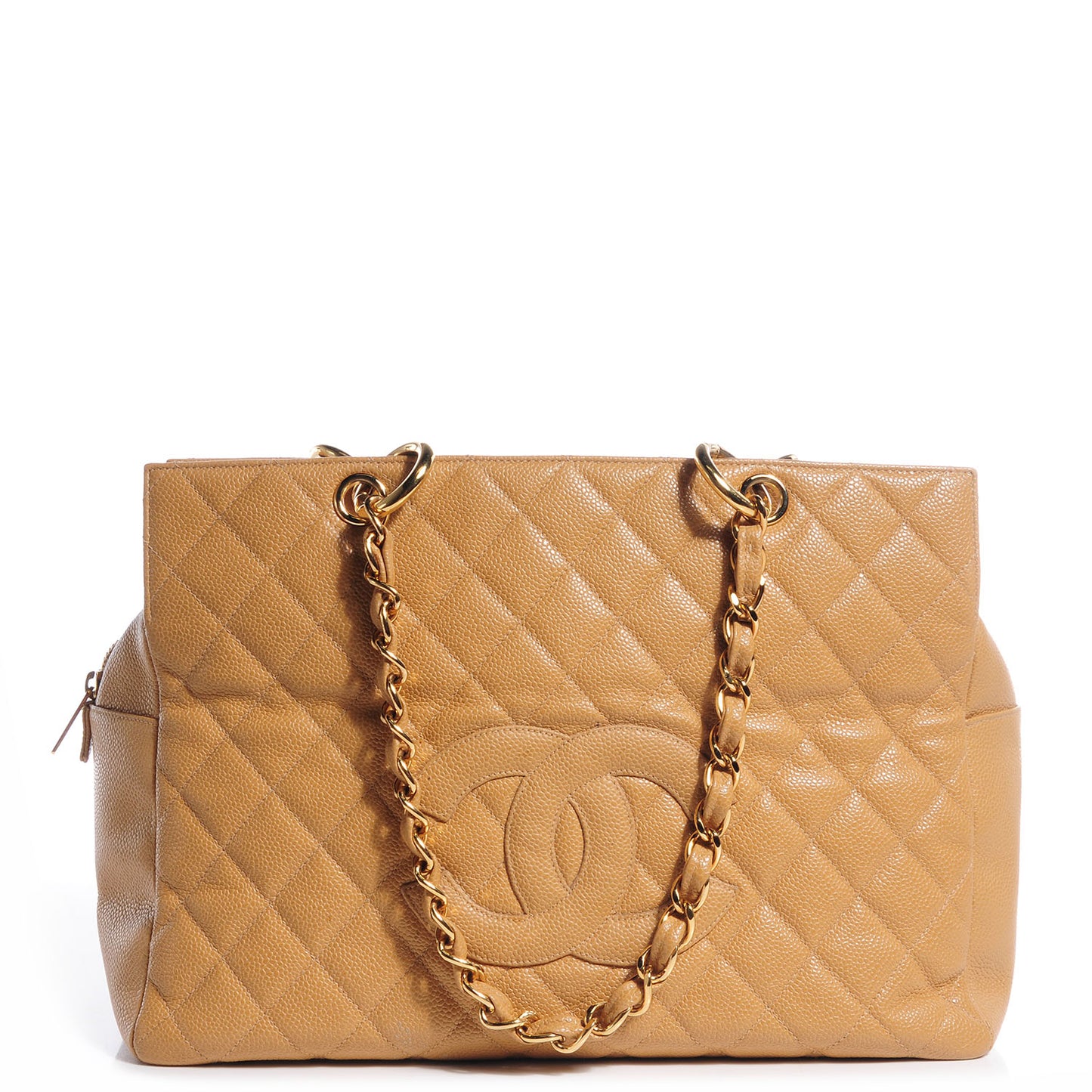 Caviar Quilted Petit Timeless Tote PTT Beige