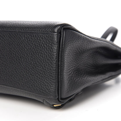Hermes Taurillon Clemence Kelly Ado Backpack Black 8 of 9