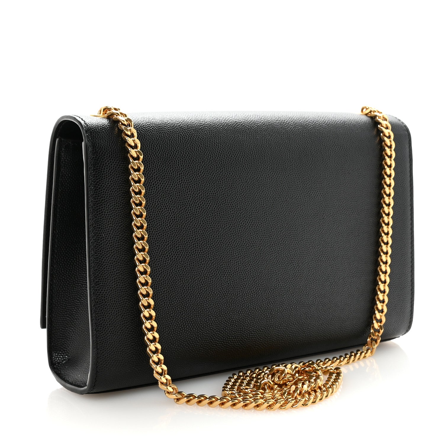 Saint Laurent Grain De Poudre Medium Classic Monogram Kate Satchel Black 3 of 9