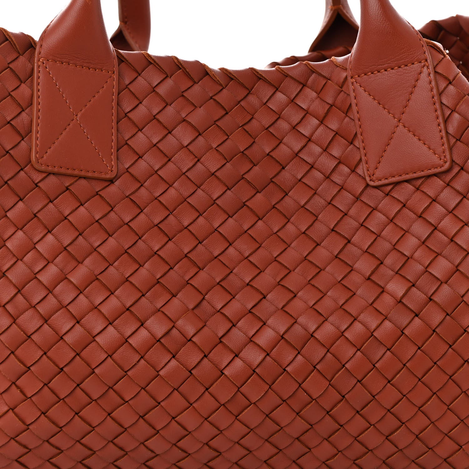 Bottega Veneta Lambskin Intreccio Medium Cabat Rust 8 of 10
