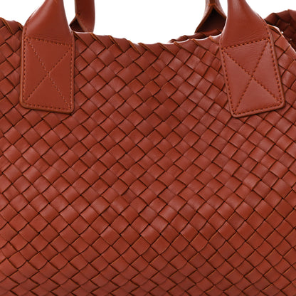 Bottega Veneta Lambskin Intreccio Medium Cabat Rust 8 of 10