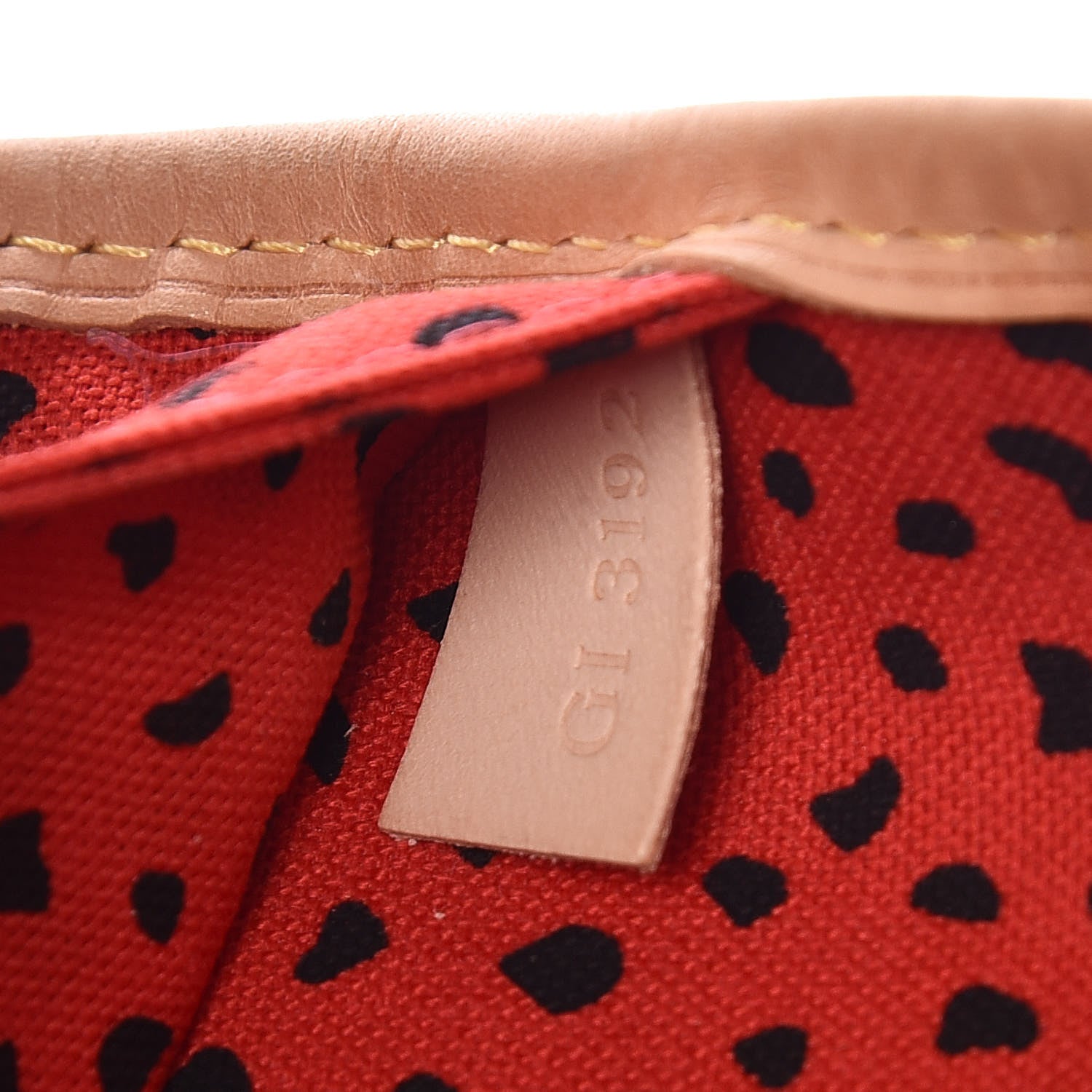 Louis Vuitton Monogram Kusama Waves Neverfull MM Red 9 of 11
