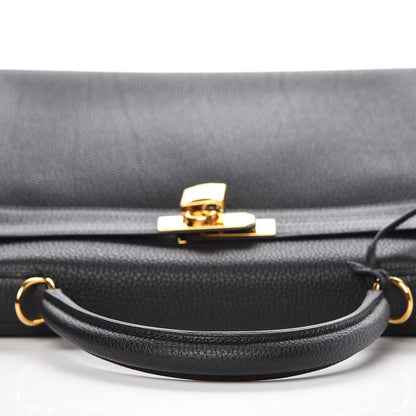 Hermes Togo Kelly Retourne 32 Black 33 of 37