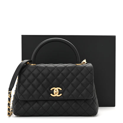 Chanel Caviar Quilted Small Coco Handle Flap Black 11 of 11