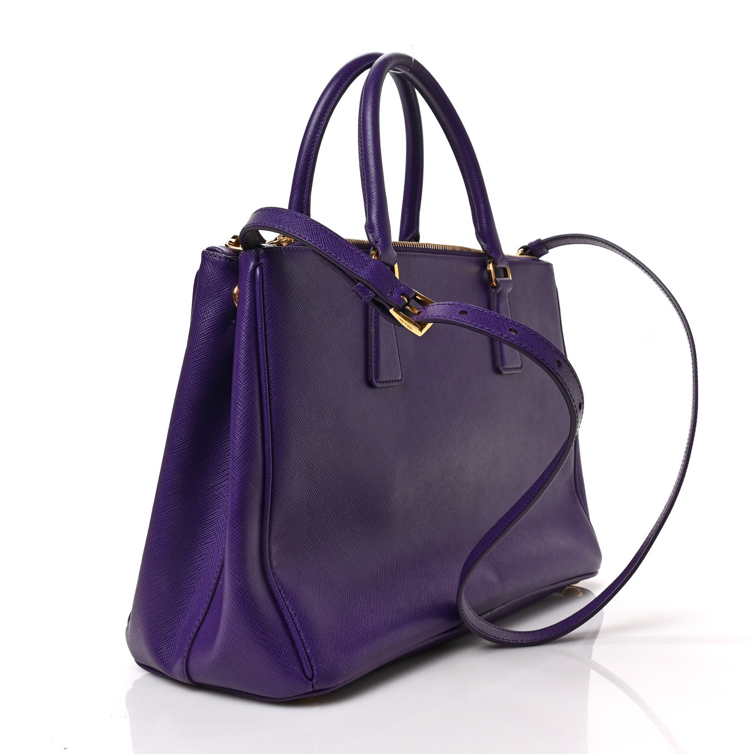 Prada Saffiano Medium Galleria Double Zip Tote Viola 3 of 8