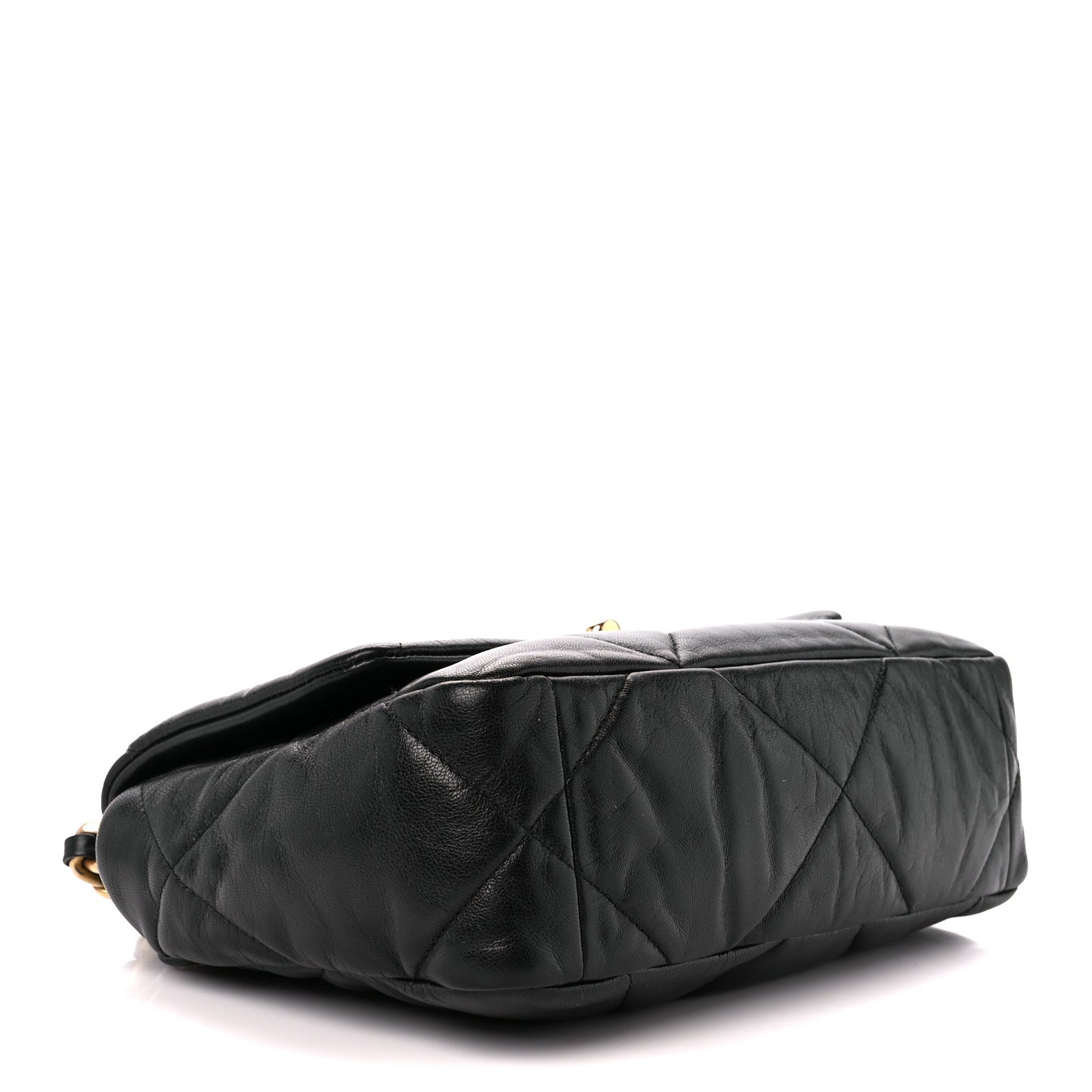 Goatskin Quilted Medium Chanel 19 Flap Black