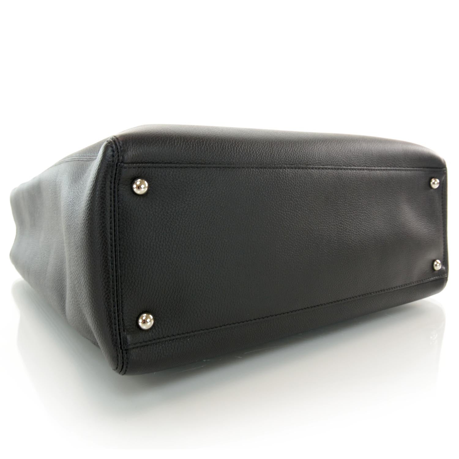 Chanel Calfskin Tall Cerf Tote Black 4 of 10