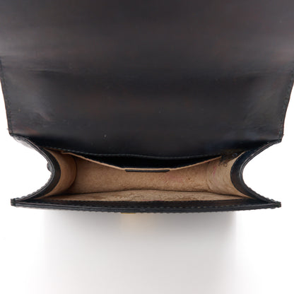 Gucci Calfskin Mini Sylvie Chain Shoulder Bag Black 5 of 12