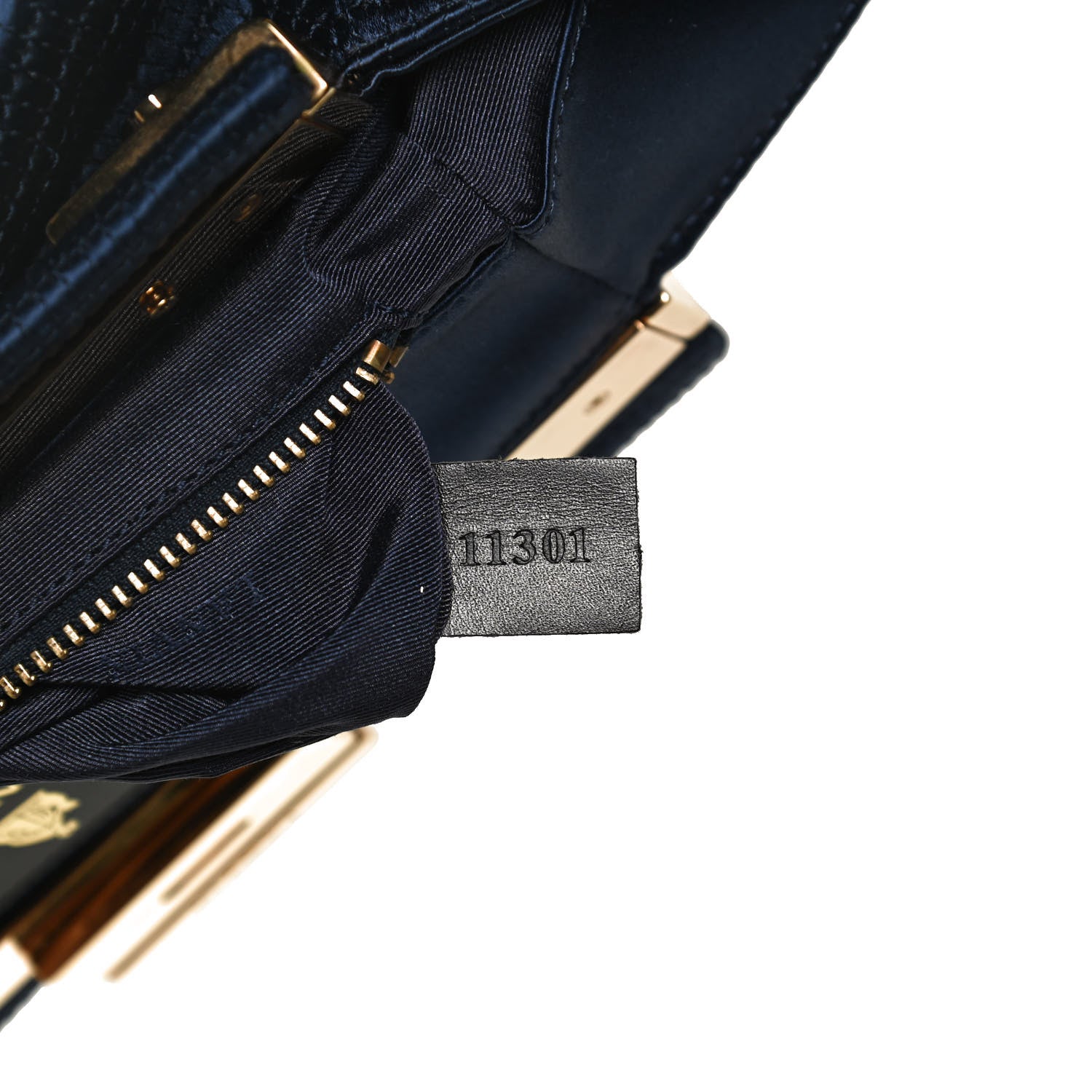 Lanvin Satin Quilted Trilogy Clutch Navy 8 of 13