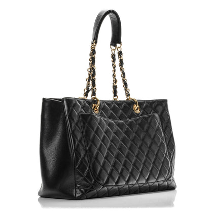 Chanel Caviar Quilted XL Grand Shopping Tote GST Black 3 of 8