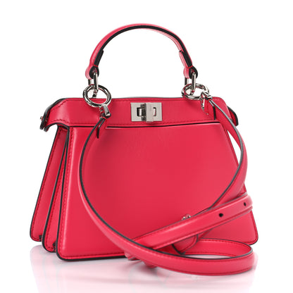 Fendi Shiny Nappa Petite Peekaboo I SEE U Satchel Lampone 3 of 10