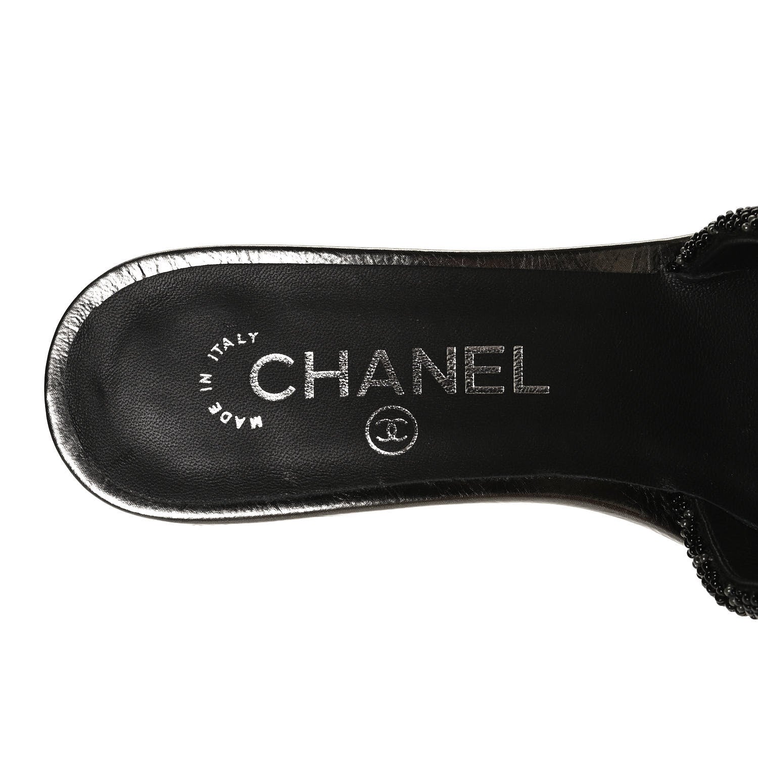 Chanel Pearl Embroidery CC Mules 36 Black 9 of 11