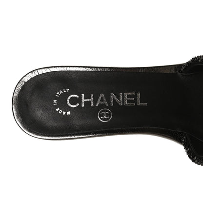 Chanel Pearl Embroidery CC Mules 36 Black 9 of 11