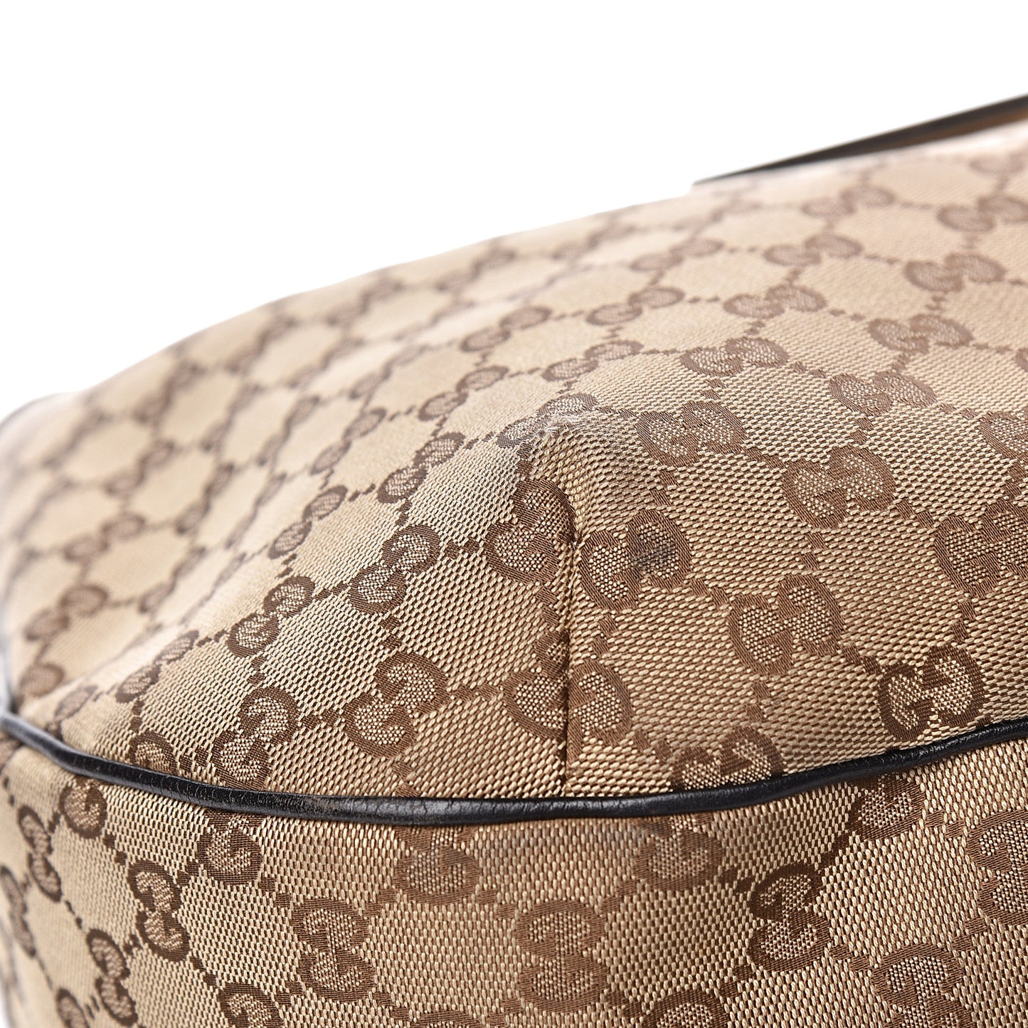 Monogram Large New Ladies Web Hobo Dark Brown