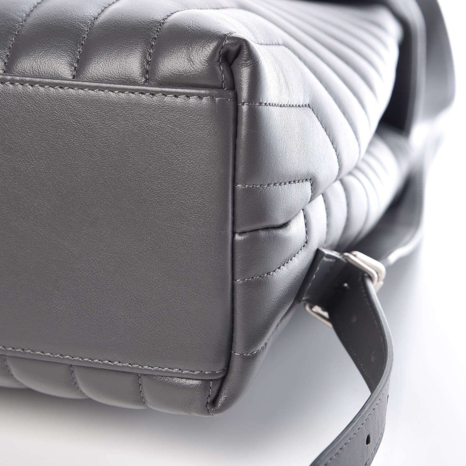 Saint Laurent Calfskin Y Quilted Monogram Medium Loulou Backpack Asphalt 10 of 10