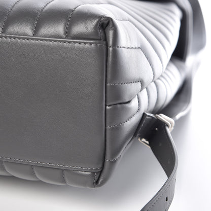 Saint Laurent Calfskin Y Quilted Monogram Medium Loulou Backpack Asphalt 10 of 10
