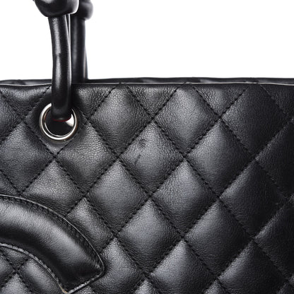 Chanel Calfskin Quilted Large Cambon Tote Black 14 of 18