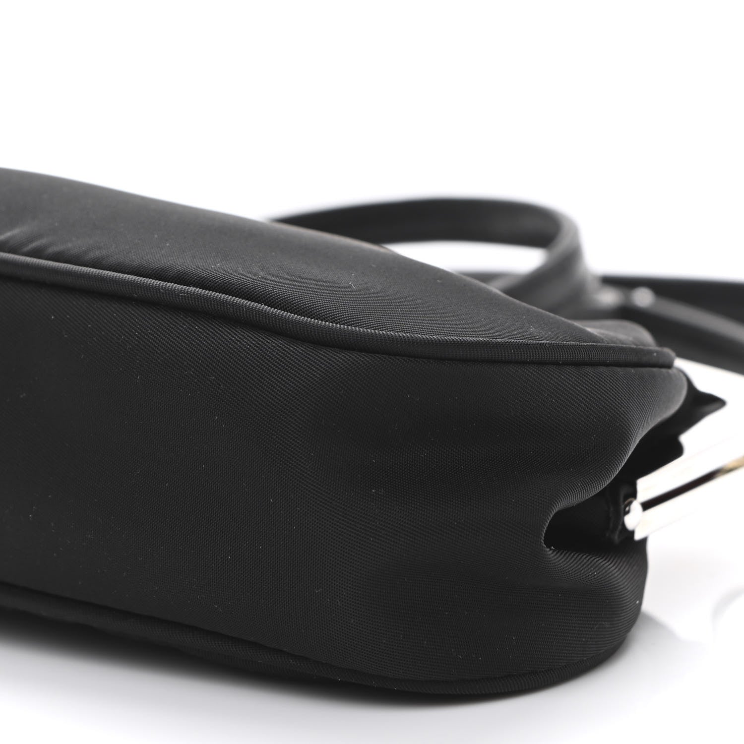 Prada Nylon Kisslock Crossbody Bag Black 11 of 11