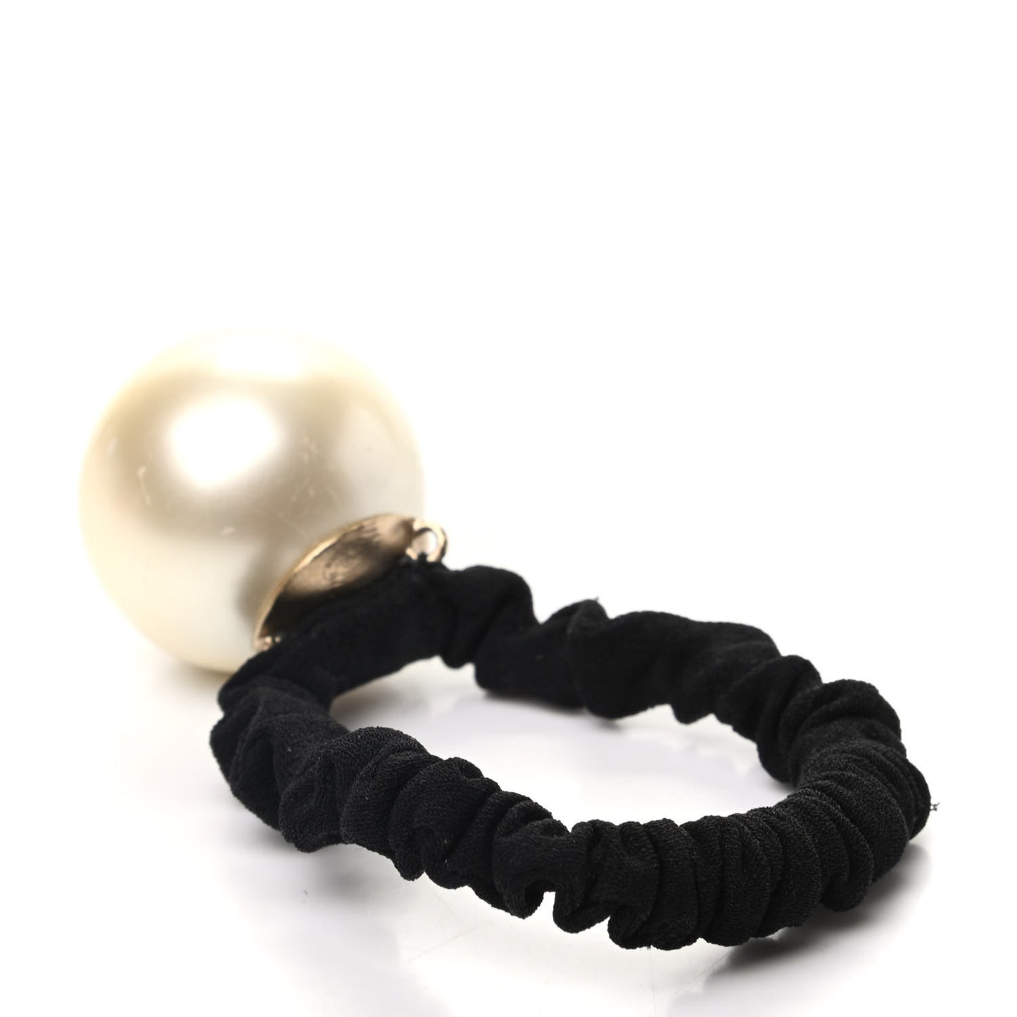 Pearl CC Hair Tie Black Gold Pearly White