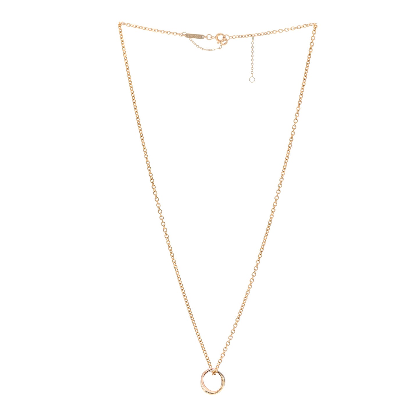18K Pink Yellow White Gold Baby Trinity Pendant Necklace
