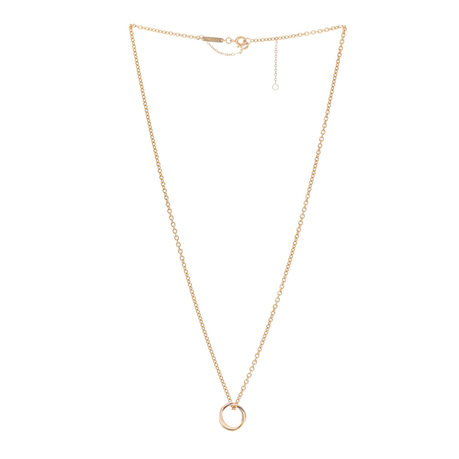 Cartier 18K Pink Yellow White Gold Baby Trinity Pendant Necklace 3 of 9