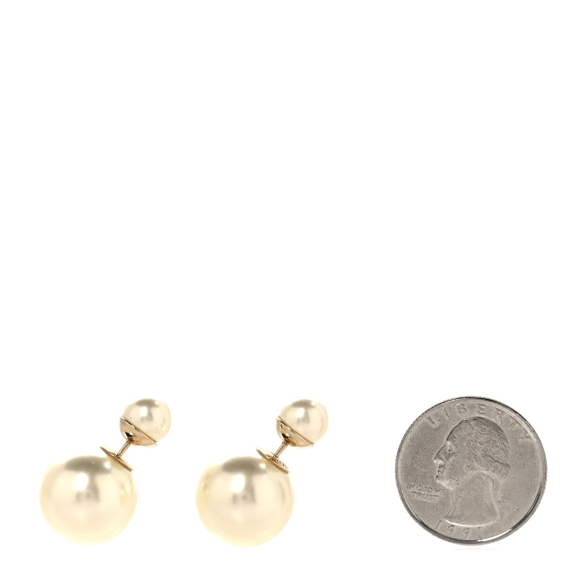 Pearl Mise En Dior Tribal Earrings Gold
