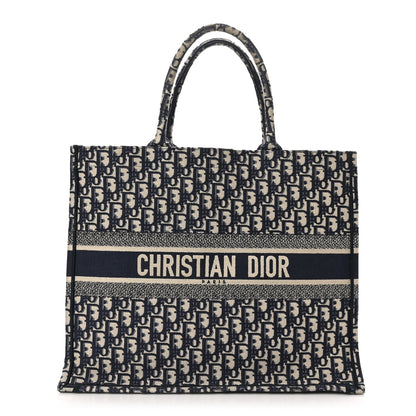 Christian Dior Oblique Large Book Tote Blue Multicolor 1 of 10