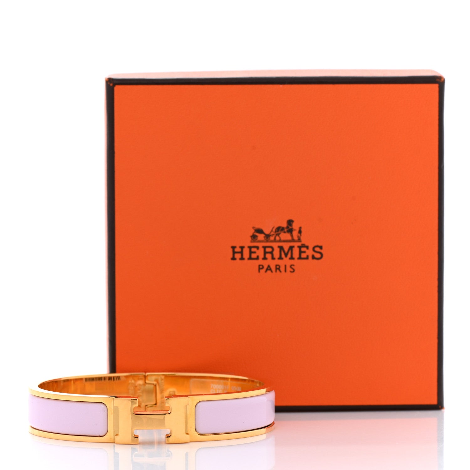 Hermes Enamel Narrow Clic Clac H Bracelet GM Rose Dragee 6 of 6